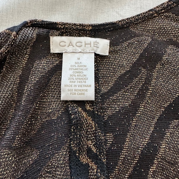 Blouses Cache Black & Gold size Medium - Picture 3 of 3